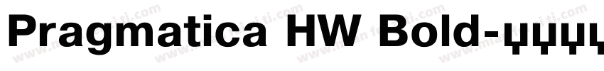 Pragmatica HW Bold字体转换